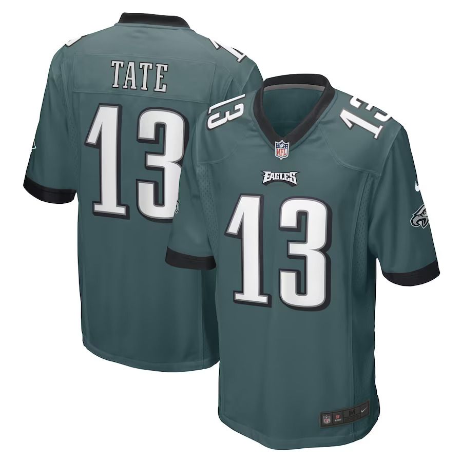 Men Philadelphia Eagles #13 Auden Tate Nike Midnight Green Game Player NFL Jersey